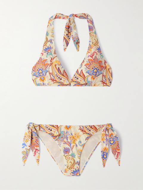 Halterneck Printed Bikini
