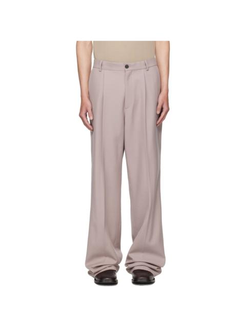 Purple Pleated Trousers