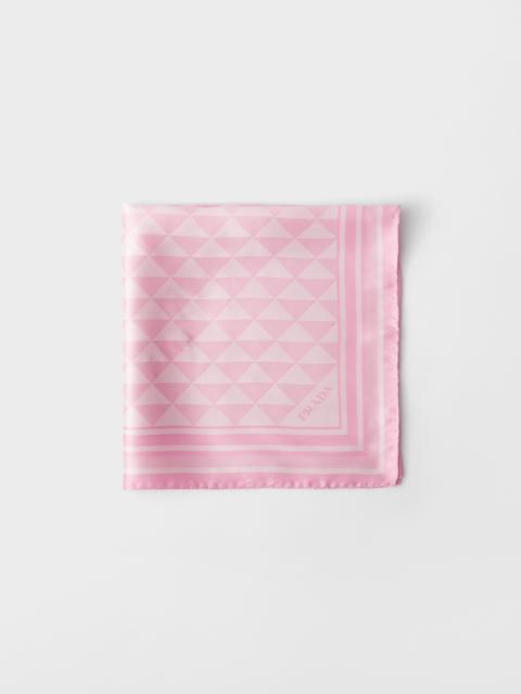 Jacquard silk scarf 55x55