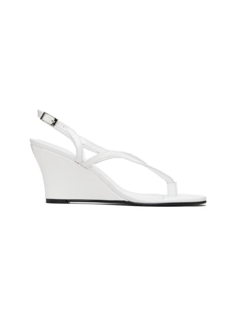 White Wedge Heeled Sandals