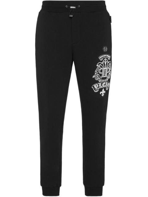 graphic-detail tapered track pants
