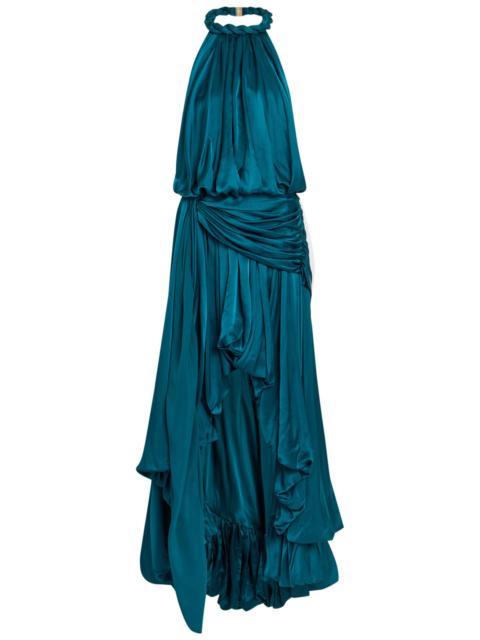 Zimmermann Alchemy Halterneck Satin Midi Dress