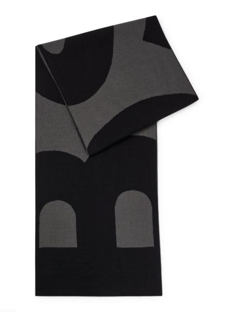 LOGO-JACQUARD SCARF BLENDED WITH WOOL