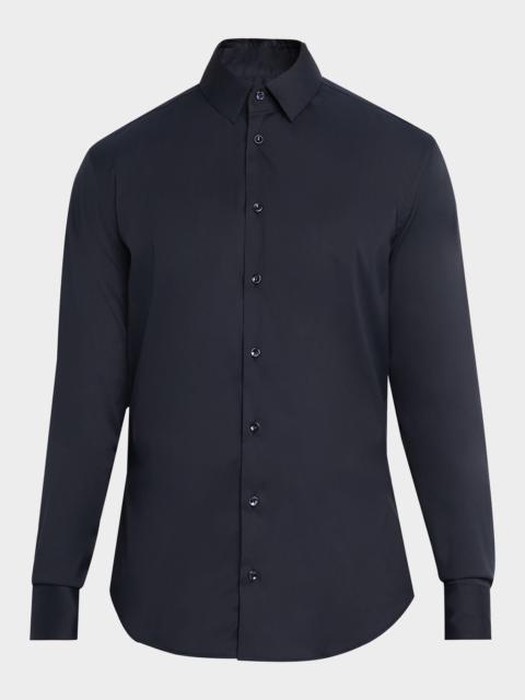 Men & apos;s Solid Stretch Poplin Sport Shirt