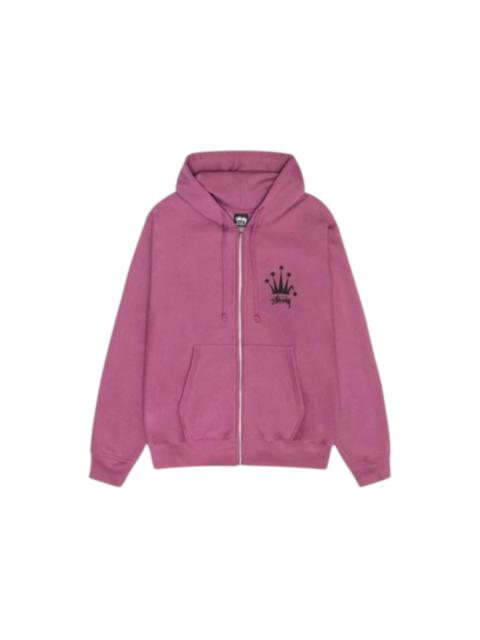 Stussy Regal Crown Zip Hoodie Berry