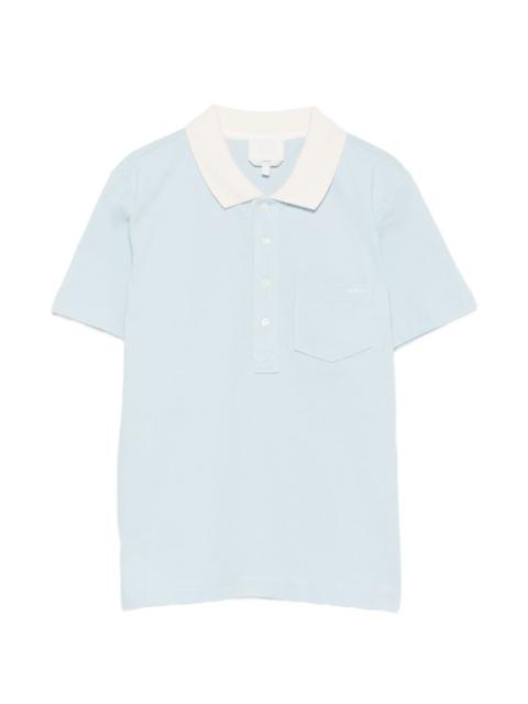 half-button polo top