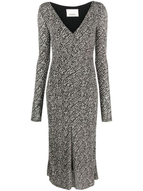 Laly abstract-pattern midi dress