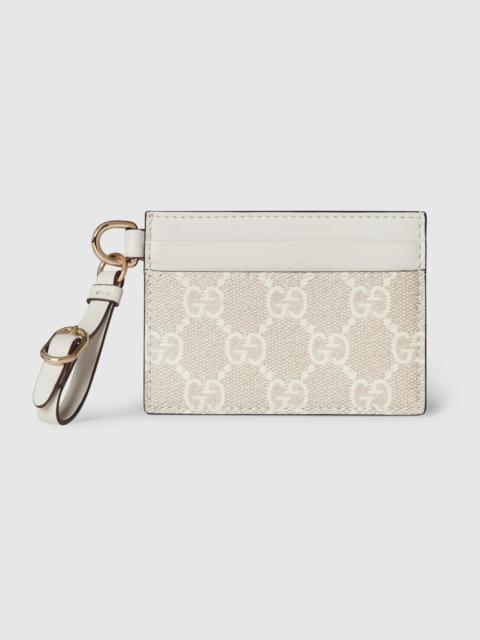 GG Emblem card case with strap