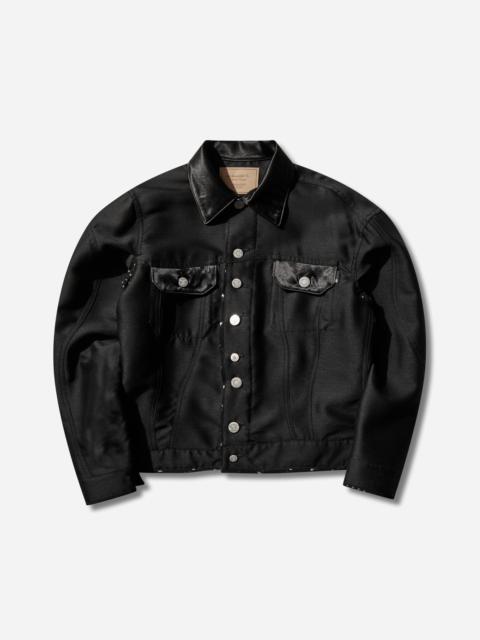 Women's Silk-Blend Wool Jacket Black