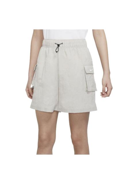 (WMNS) Nike Sportswear Essential Woven High-Rise Shorts 'Grey' DM6248-012