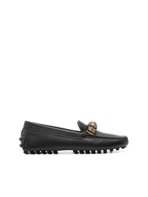 ring-embellished loafers