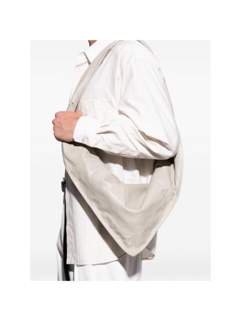 Scarf leather shoulder bag