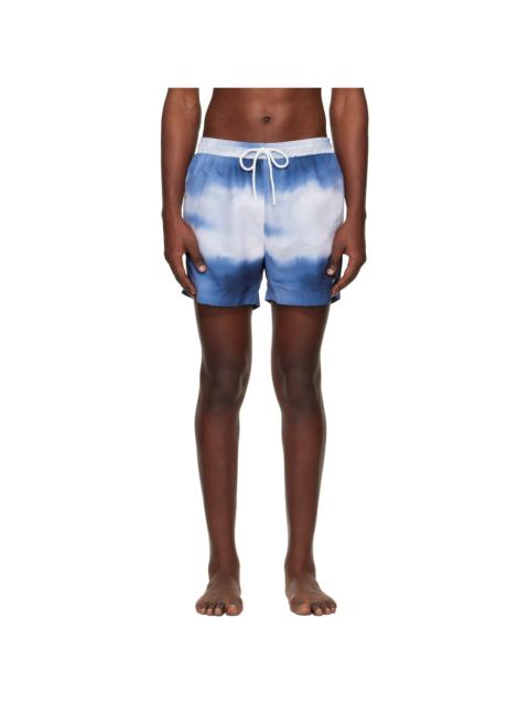 Blue Printed Swim Shorts