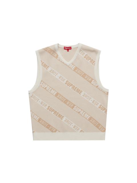 Supreme Stripe Sweater Vest (SS22) White