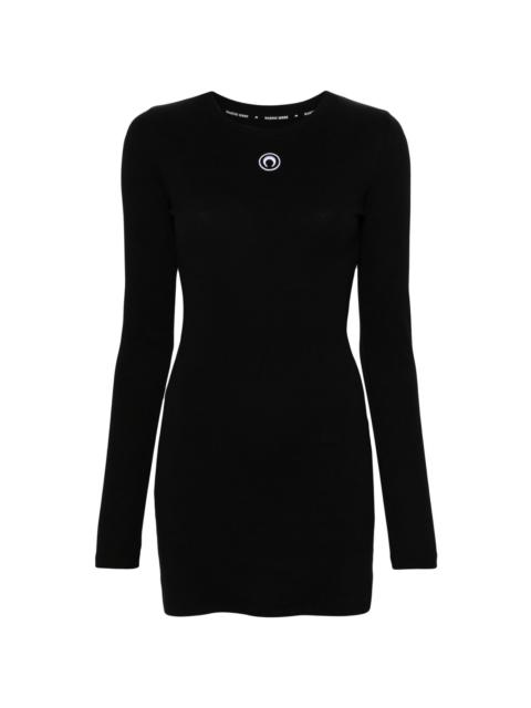 Crescent Moon-embroidered mini dress