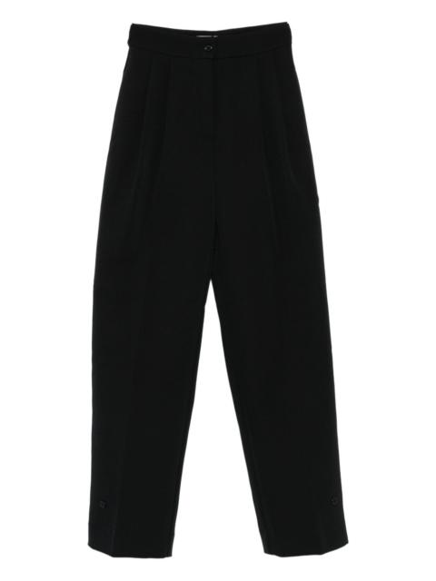 high-waisted trousers