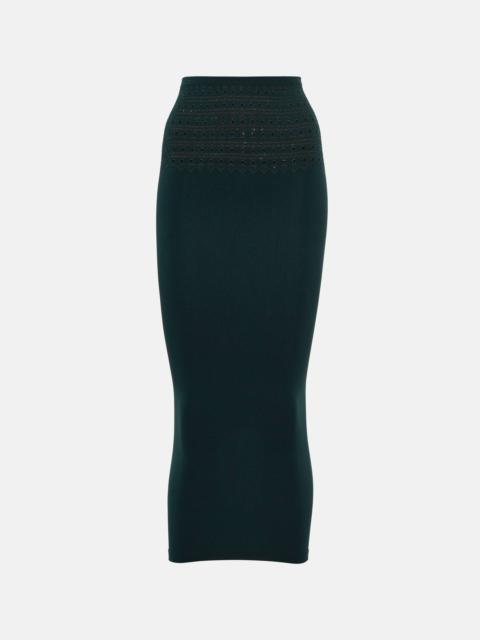 Cutout technical midi skirt