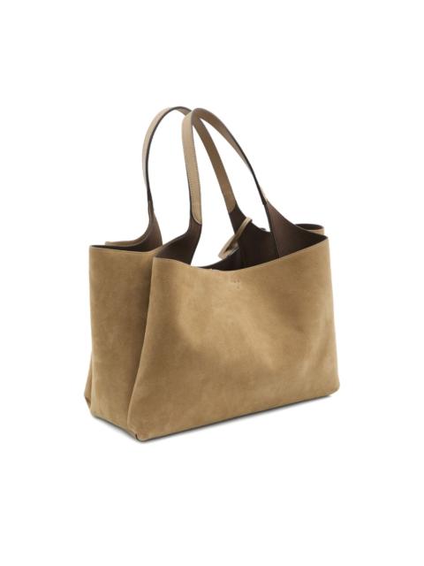 suede leather shopping bag