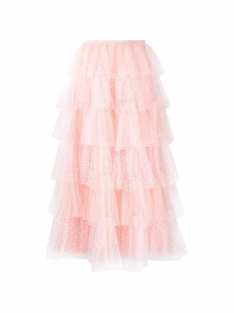 tiered tulle midi skirt