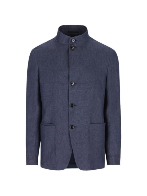 mandarin-collar jacket