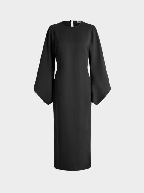 SAVERICO MIDI DRESS IN TWILL