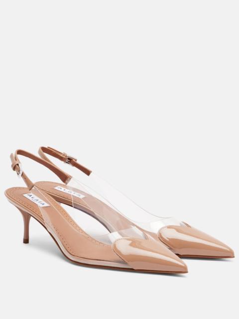 Le Cœur 55 patent leather slingback pumps