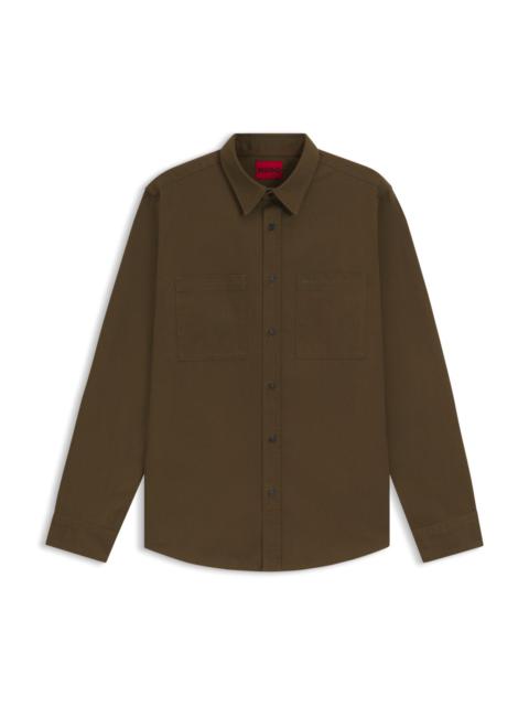 RELAXED-FIT SHIRT IN SOFT TWILL WITH KENT COLLAR