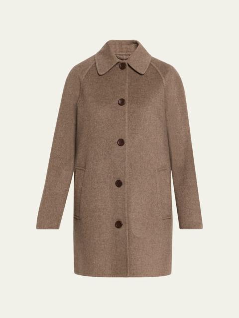 Colby Cashmere Single-Breasted Trench Coat