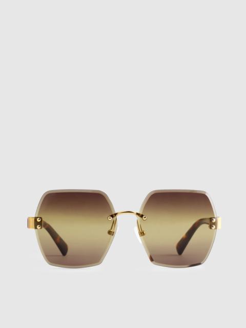 The Weekender Oversized Rimless Sunglasses