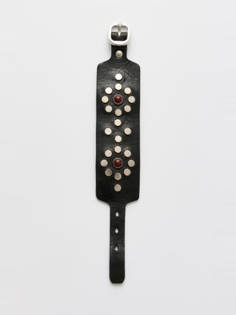 Blossom Bracelet Flecking Black Leather