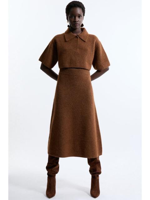 Alpaca Wool Fluffy Full Knit Skirt