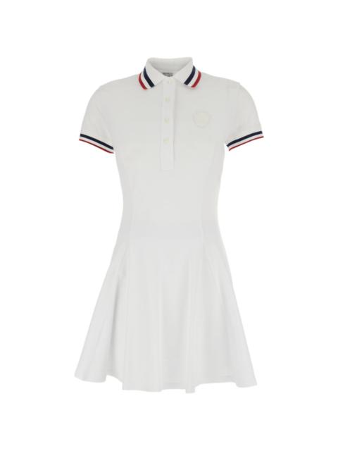 striped-trim A-line mini dress