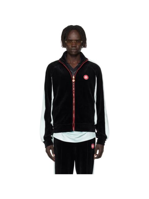 Black Velour Track Jacket