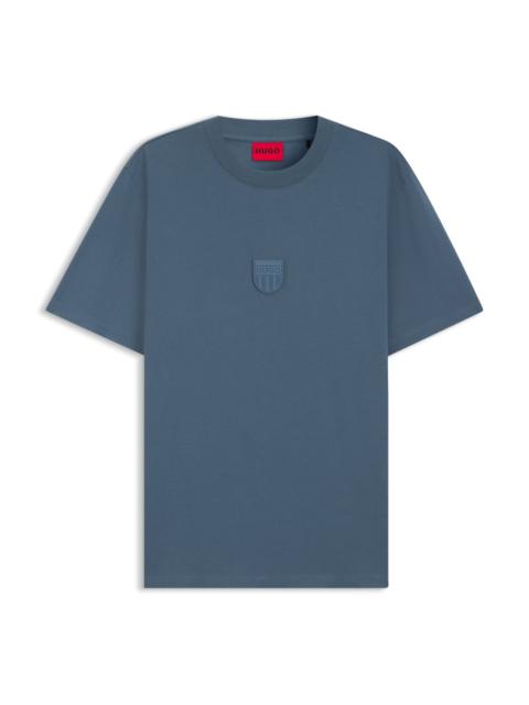RUBBER-LOGO T-SHIRT IN COTTON JERSEY