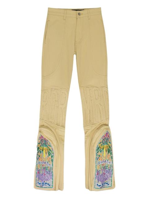 embroidered jeans