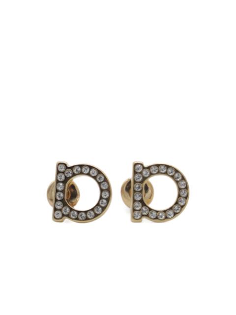 Gancini crystal-embellished earrings