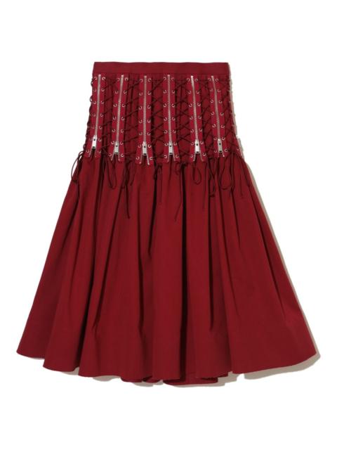 high-waisted pleated skirt
