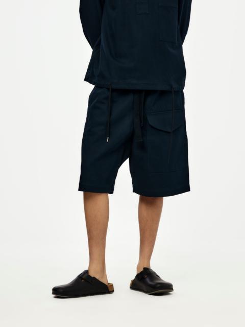 IKARIA PATCH POCKET DRAWSTRING SHORT (INDIGO)