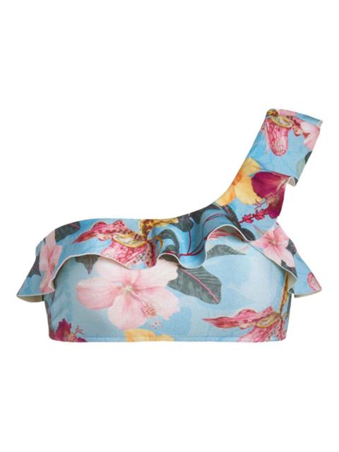 Hibiscus one-shoulder bikini top