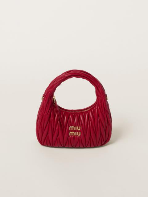 Wander matelassé nappa leather hobo bag