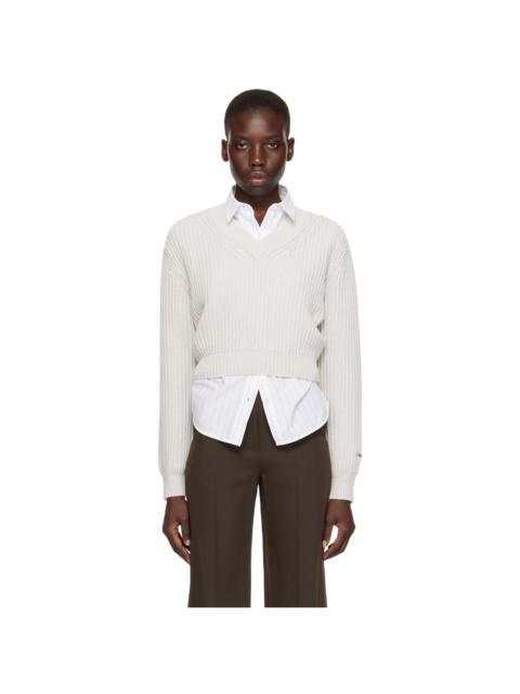 Off-White V-Neck Sweater