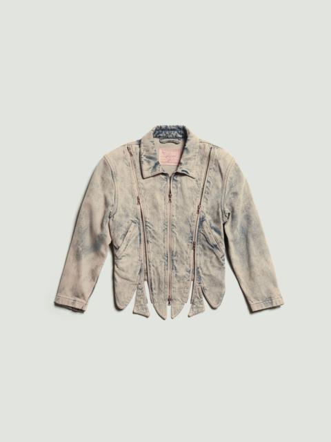 Tudor Zip Denim Jacket