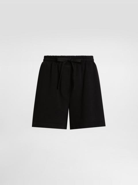 Fleece shorts with DG embroidery