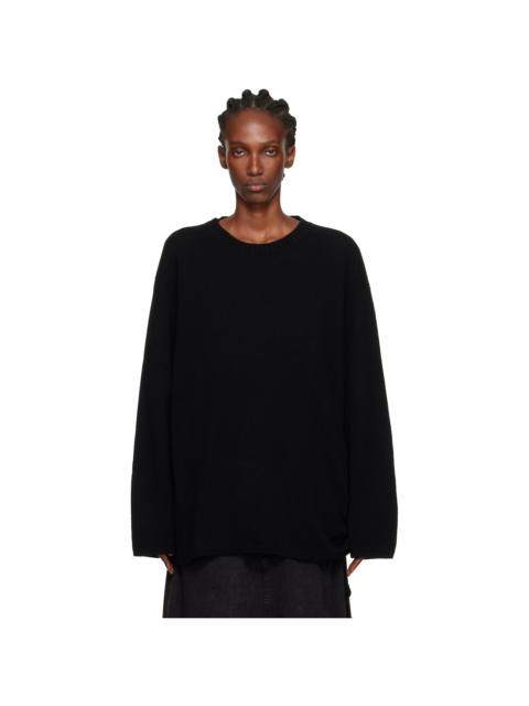 Black String Round Neck Sweater