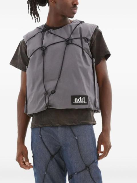 knotted-detail padded vest