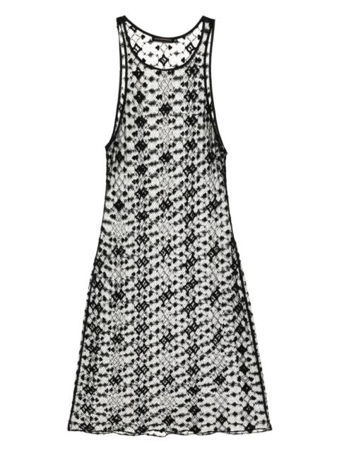 diamante-embroidered midi dress