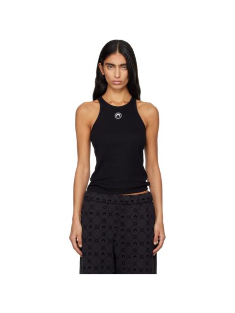Black Moon Logo Ribbed Jersey Tank Top