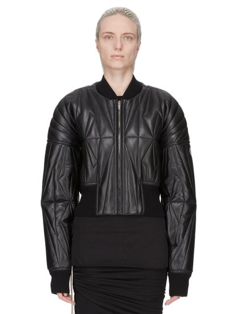 Rick Owens x Moncler Geocamo Cropped Leather Jacket