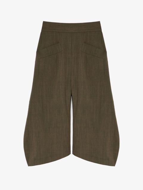 CAPRI PANTS IN BROWN WOOL MELANGE
