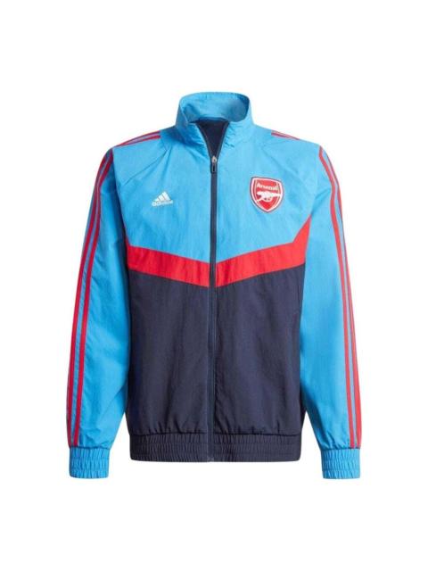 adidas Arsenal Woven Track Top Asia Sizing 'Ray Blue Legend Ink' IU2073